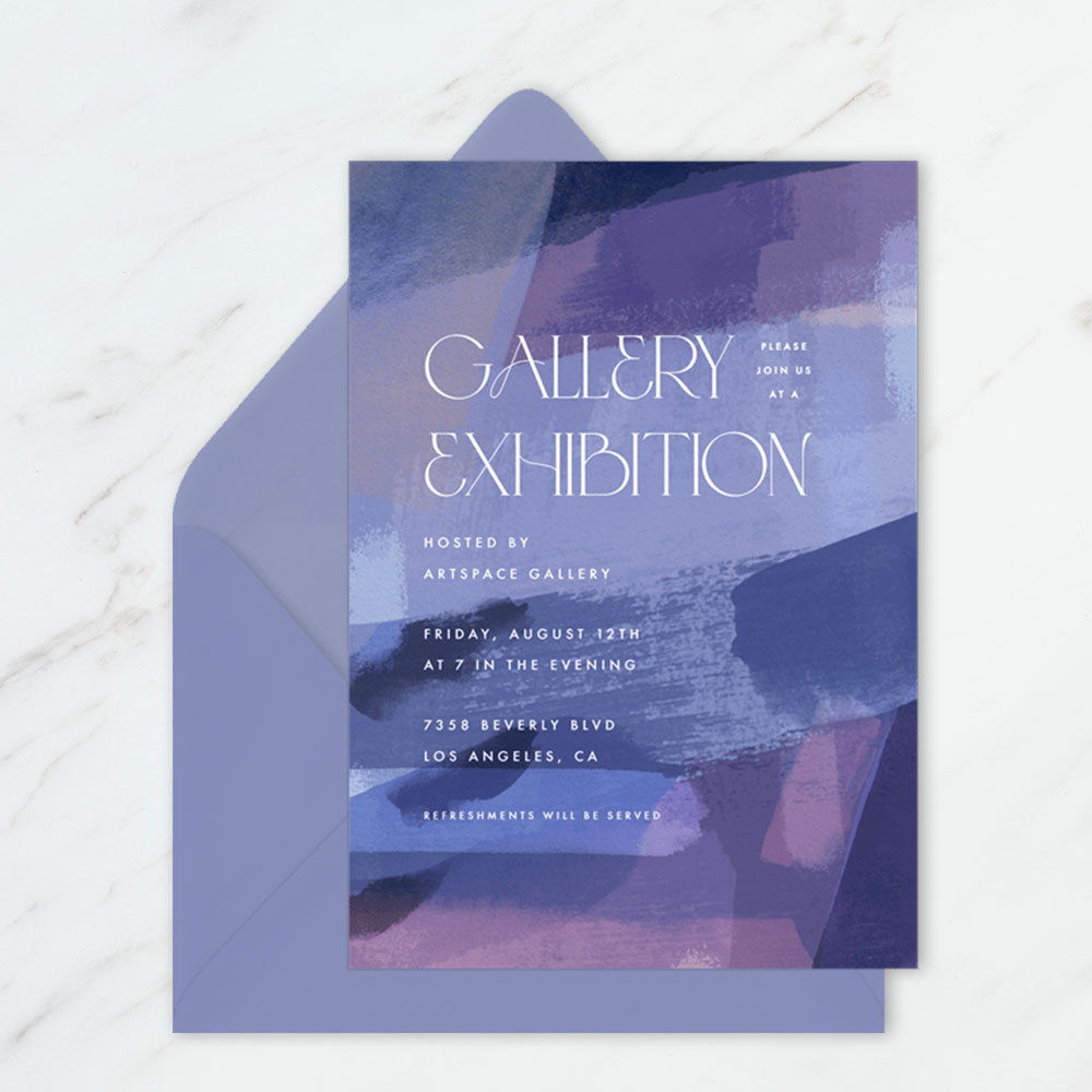 art gallery exhibition invitation to send online